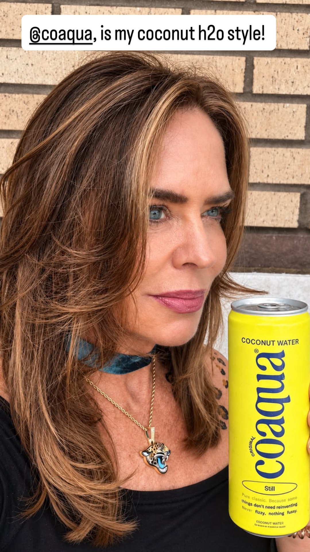 Cola Harris with a can of Coaqua coconut water